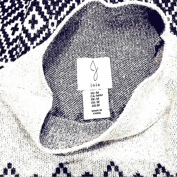 🎿❄️ JOIE Fair Isle Nordic Mock Neck Sweater | Après-Ski Holiday Chic Preppy | M - Picture 3 of 5
